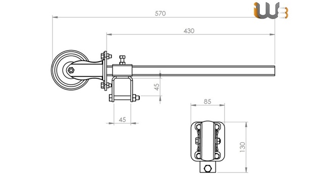 Afastador de Parede Andaime Suspenso