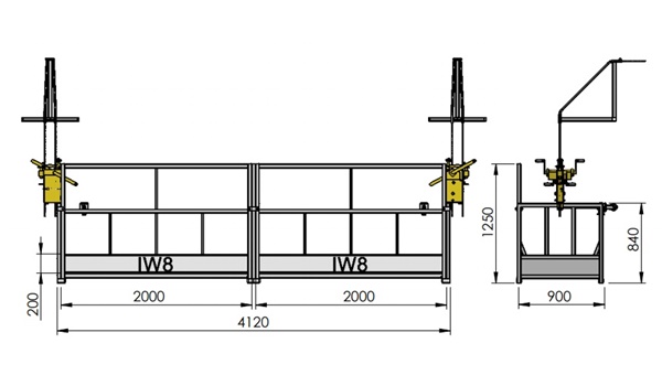 Andaime Balancim Manual 4 Metros