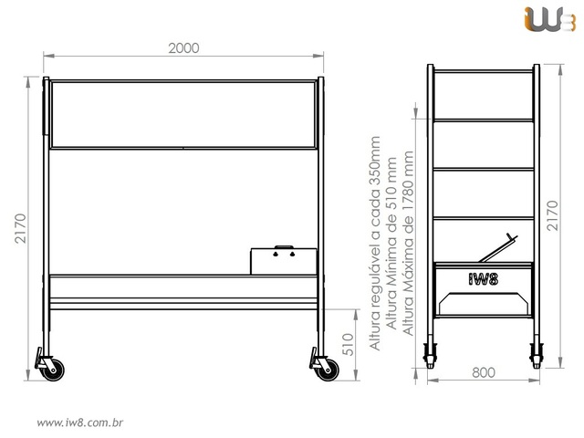 Andaime Industrial Pintado 2 Metros