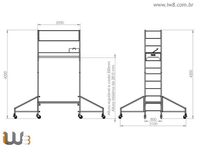 Andaime Tubular Industrial 4 Metros